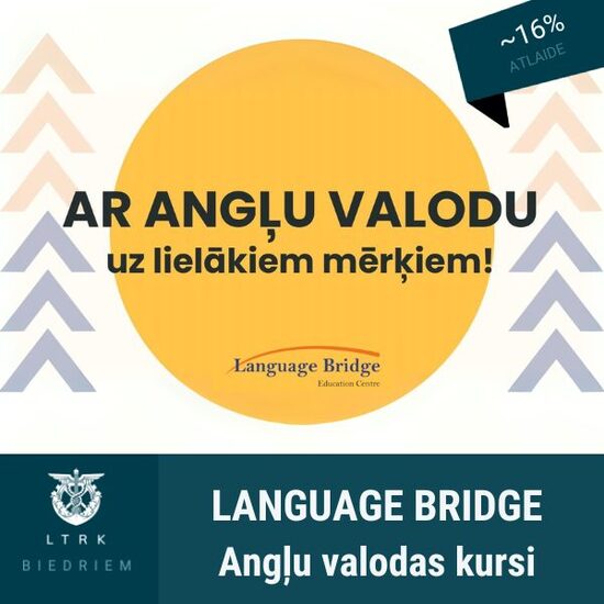 Vairāk kā 16% atlaide angļu valodas kursiem
